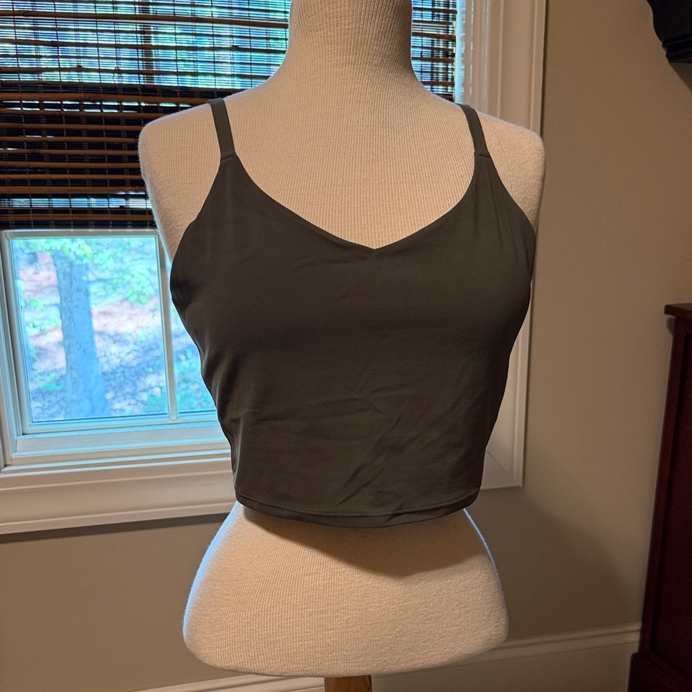 Athleta Cropped V-Neck Bra Top size L